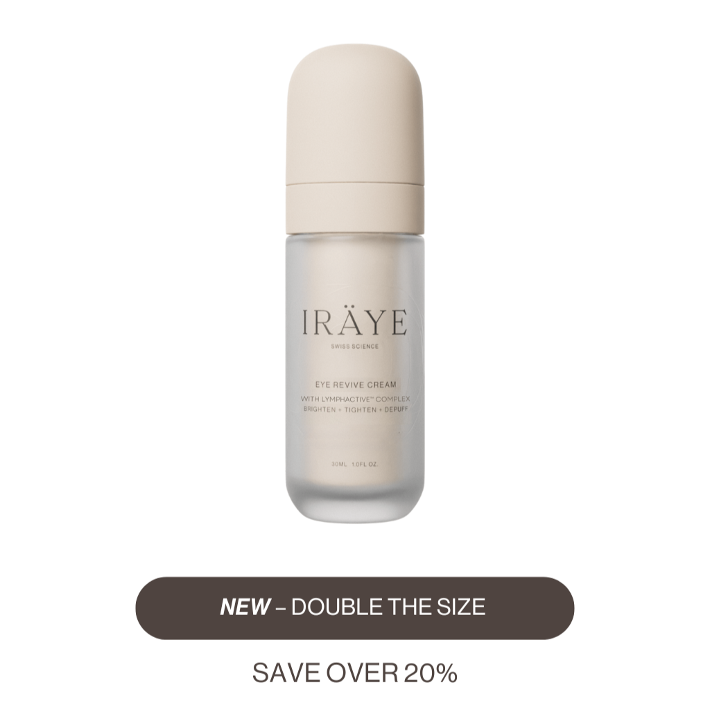 Skincare bottle with 'Iräye' branding on a white background