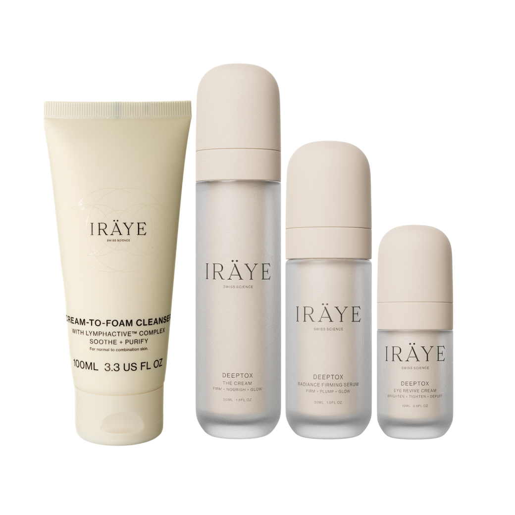 ULTIMATIVES GESICHTSPFLEGE-ROUTINE-SET - Serum 30 ml + Creme 50 ml + Augencreme 15 ml + Reinigungsmittel 100 ml